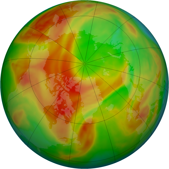 Arctic ozone map for 30 March 2007